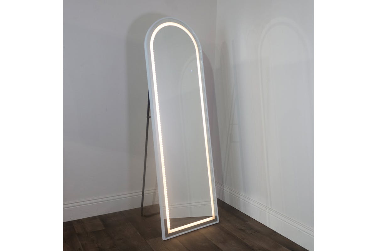 Modena LED Arched Mirror | White | 50 x 160 cm-3