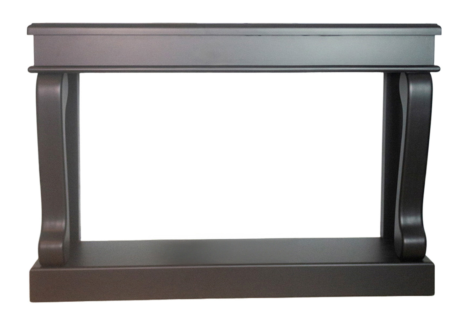 Scroll Console Table with Antique Mirror | 120cm | Black