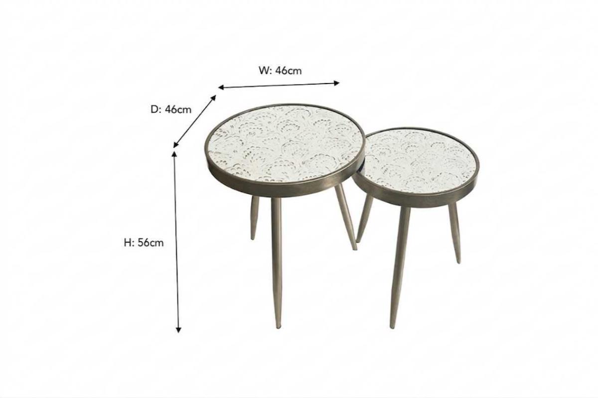 Lyra Tray Table | Champagne | Set of 2-3