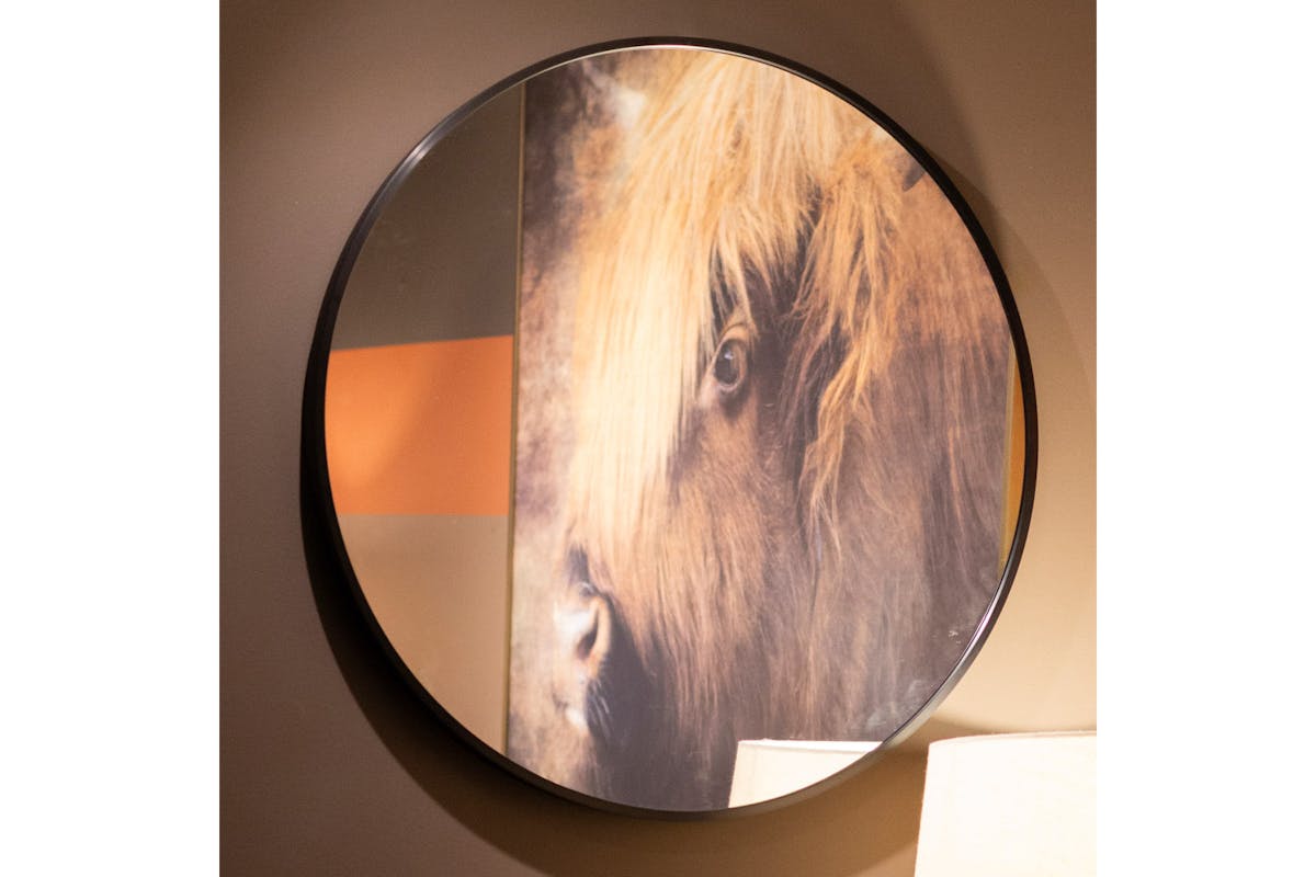 Modena Round Mirror | Black | 120 cm-2