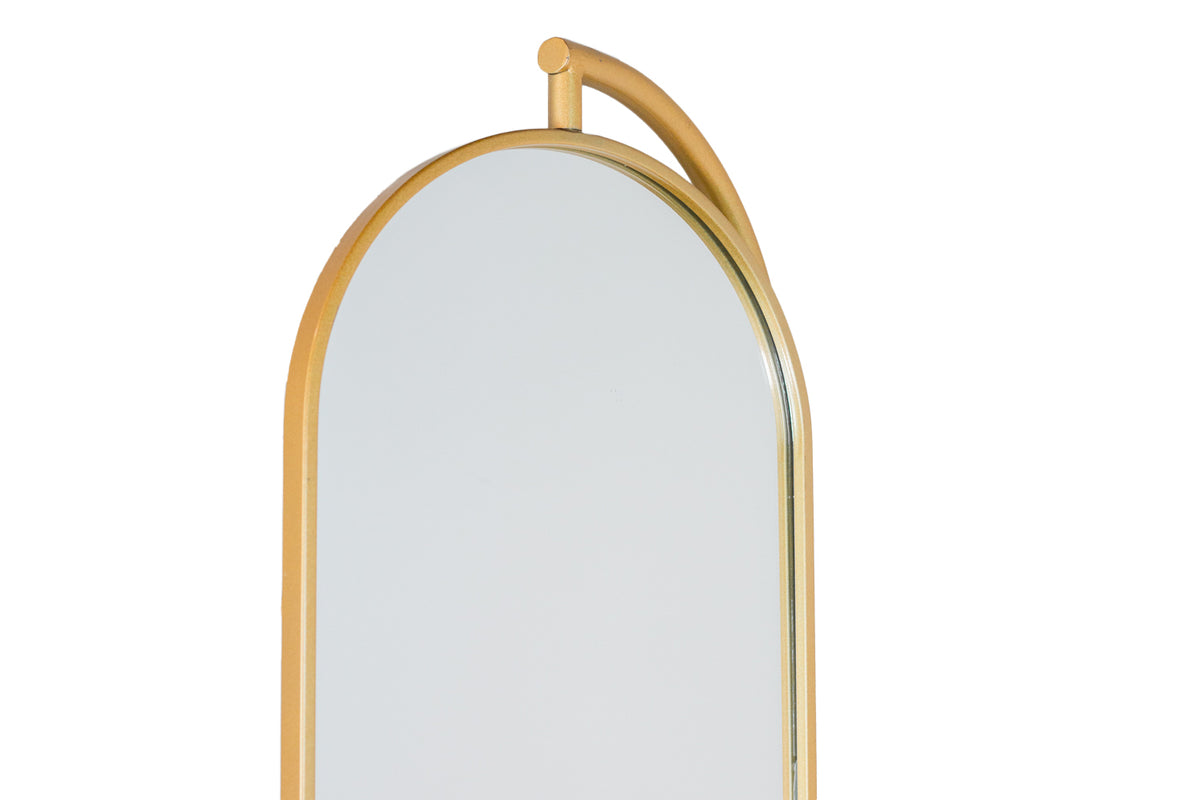 Rotating Mirror with Hangers & Marble Base | Gold | 45 x 175 cm-6
