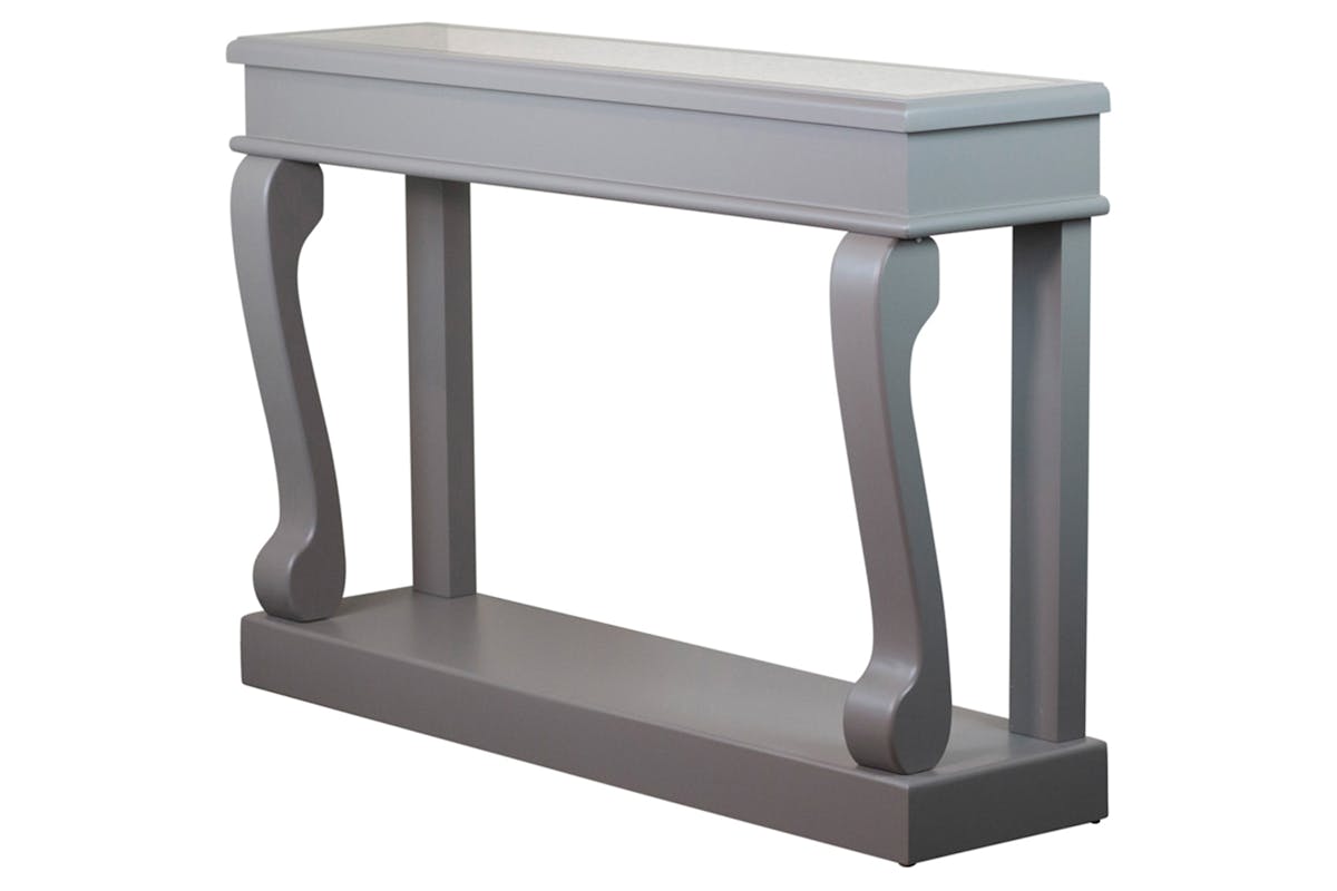 Clover Console Table | Antique Mirror Top | Mink