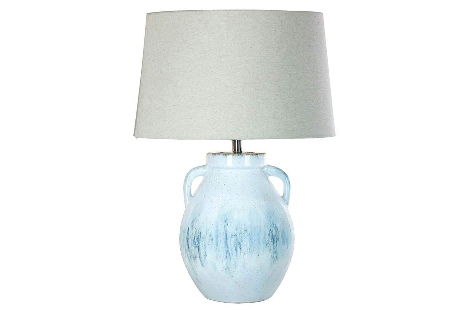 Rylee Ceramic Table Lamp | White/Blue | 66 cm