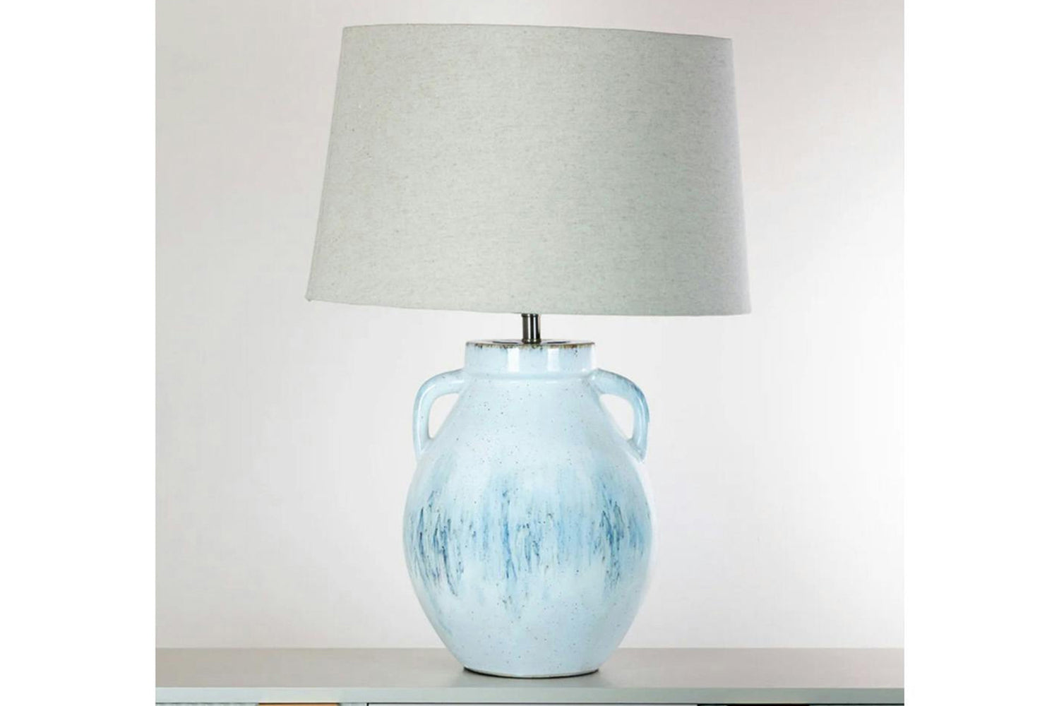 Rylee Ceramic Table Lamp | White/Blue | 66 cm-2