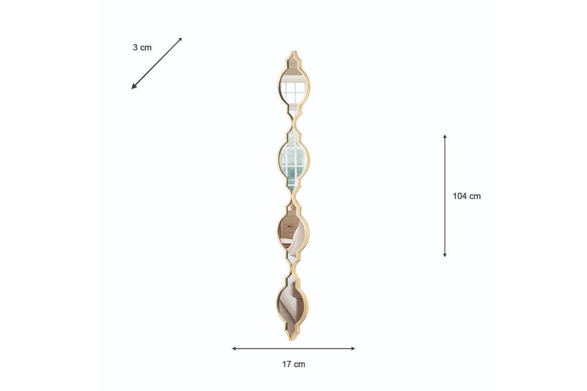Gatsby Mirror | Gold | 17 x 104 cm-2