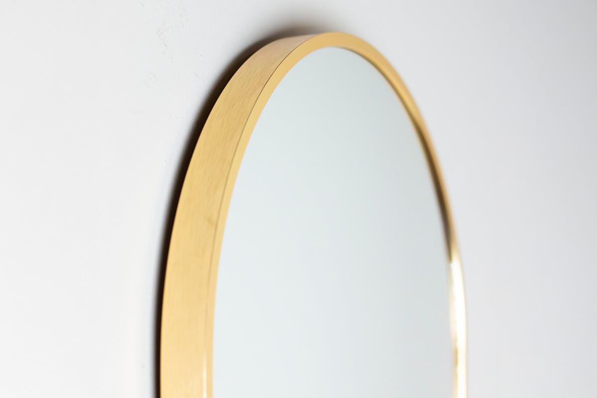 Modena Pill Shape Wall Mirror | Gold | 40 x 120 cm-3