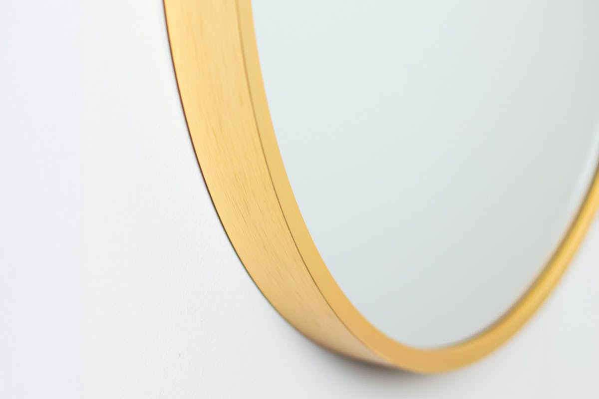 Modena Pill Shape Wall Mirror | Gold | 40 x 120 cm-4