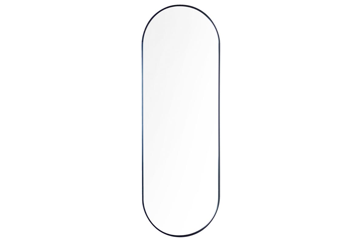 Modena Pill Shape Wall Mirror | Black | 40 x 120 cm