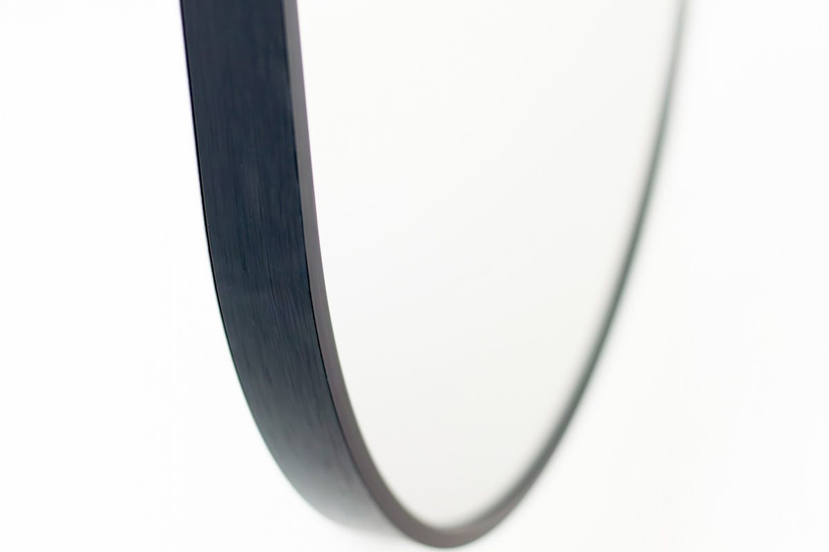 Modena Pill Shape Wall Mirror | Black | 40 x 120 cm-4