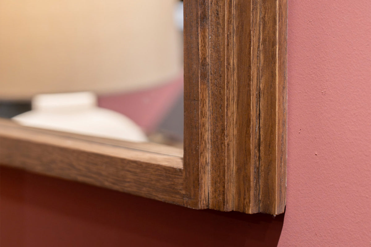 Stepped Arched Shaped Wall Mirror | Brown | 70 x 100 cm-4