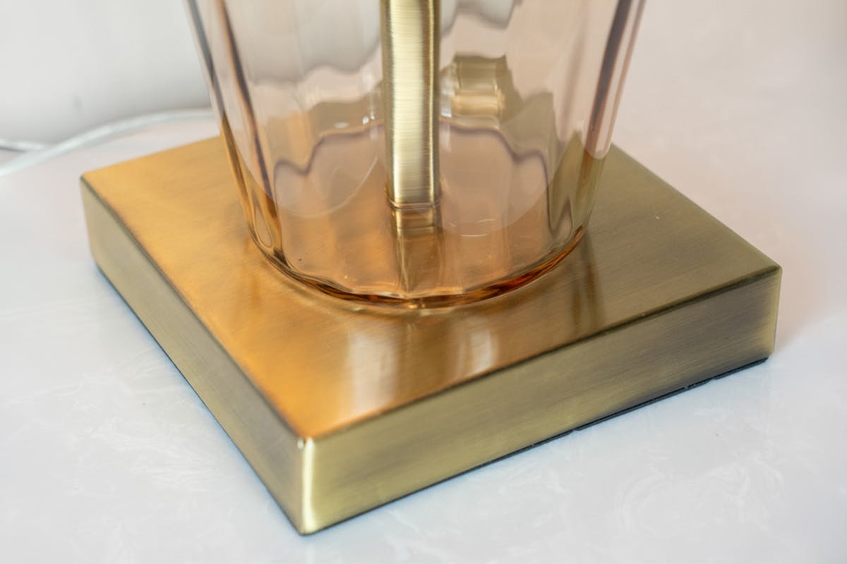Kristen Glass Table Lamp | White/Gold | 84 cm-4