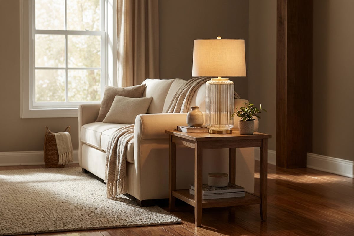 Tabitha Glass Table Lamp | White/Gold-2