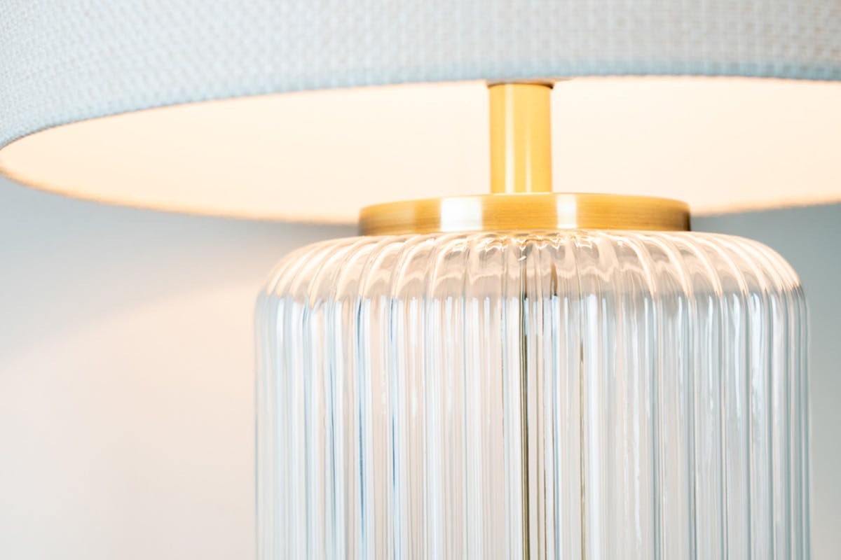 Tabitha Glass Table Lamp | White/Gold-5