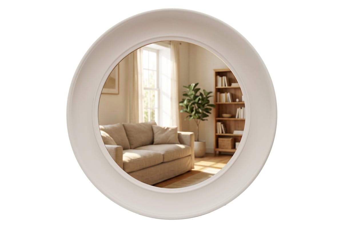 Lyla Round Wall Mirror | Oyster | 90 cm