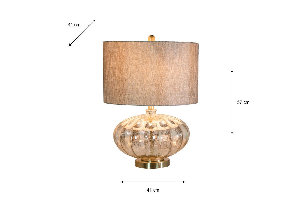 Kyra Mercury Glass Table Lamp | Natural/Gold-3