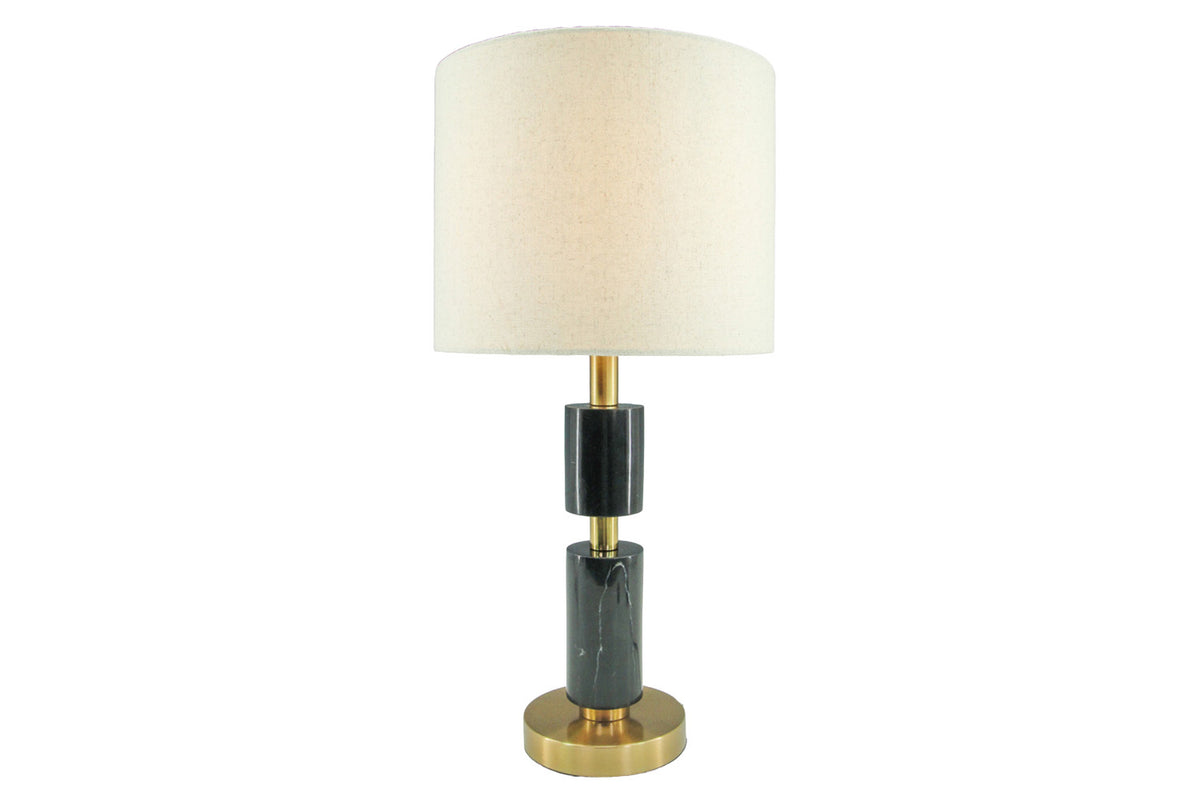 Calina Marble Table Lamp | Black/Gold