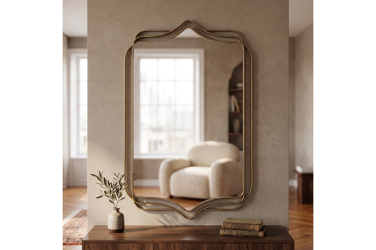 Lucia Wall Mirror | Gold | 50 x 70 cm-2