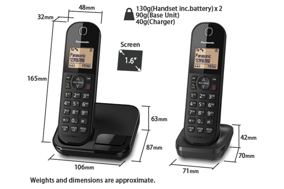 Panasonic KX-TGC 412 Cordless Phone | Twin | TLC412T-2