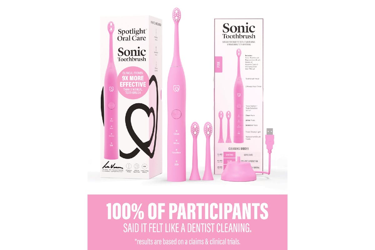 Spotlight Oral Care Sonic Electric Toothbrush | Pink-4