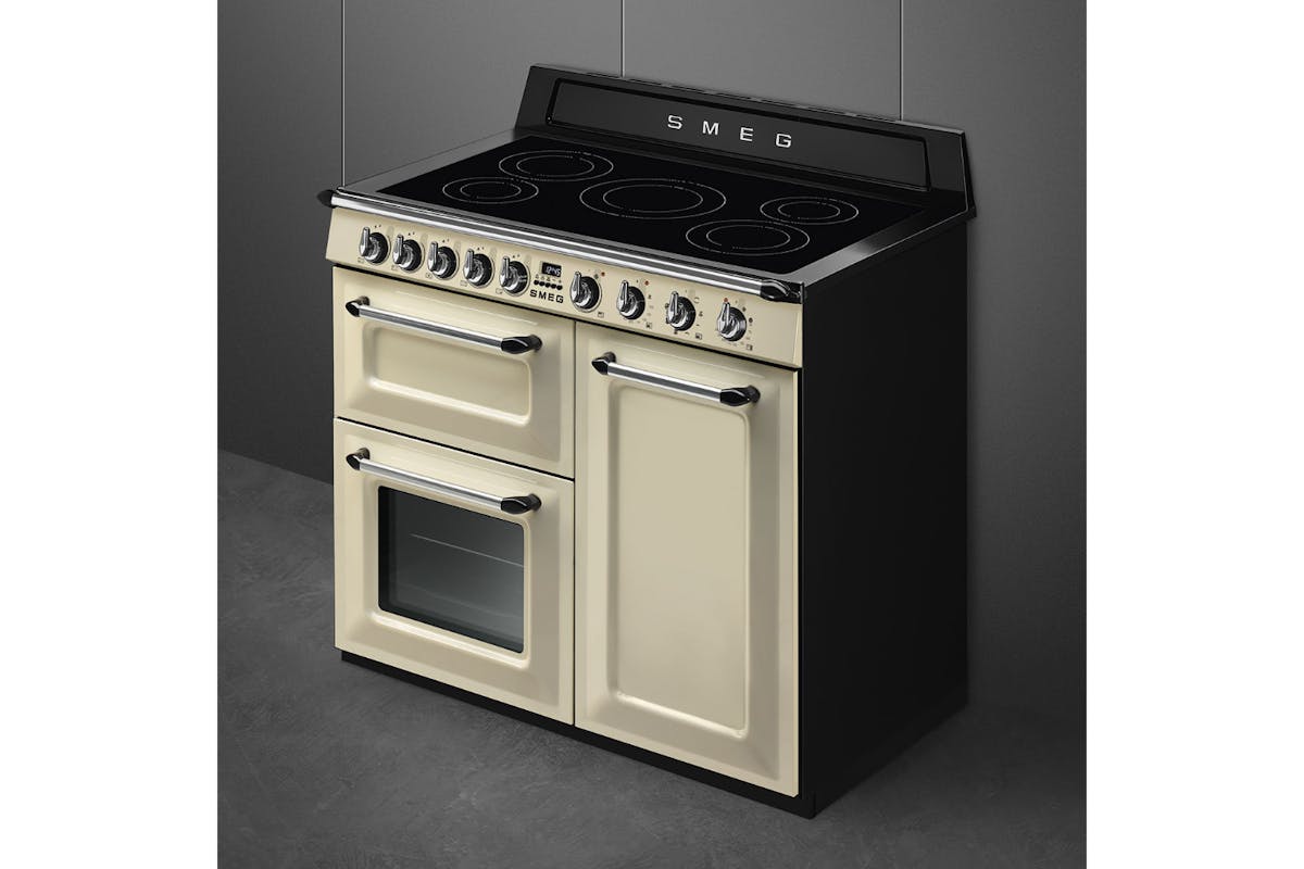 Smeg 100cm Victoria Electric Cooker with Induction Hob | TR103IP2 | Cream-2