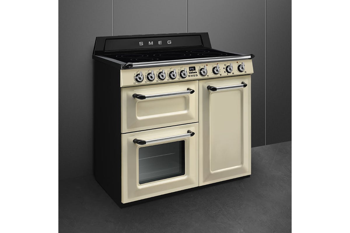 Smeg 100cm Victoria Electric Cooker with Induction Hob | TR103IP2 | Cream-3