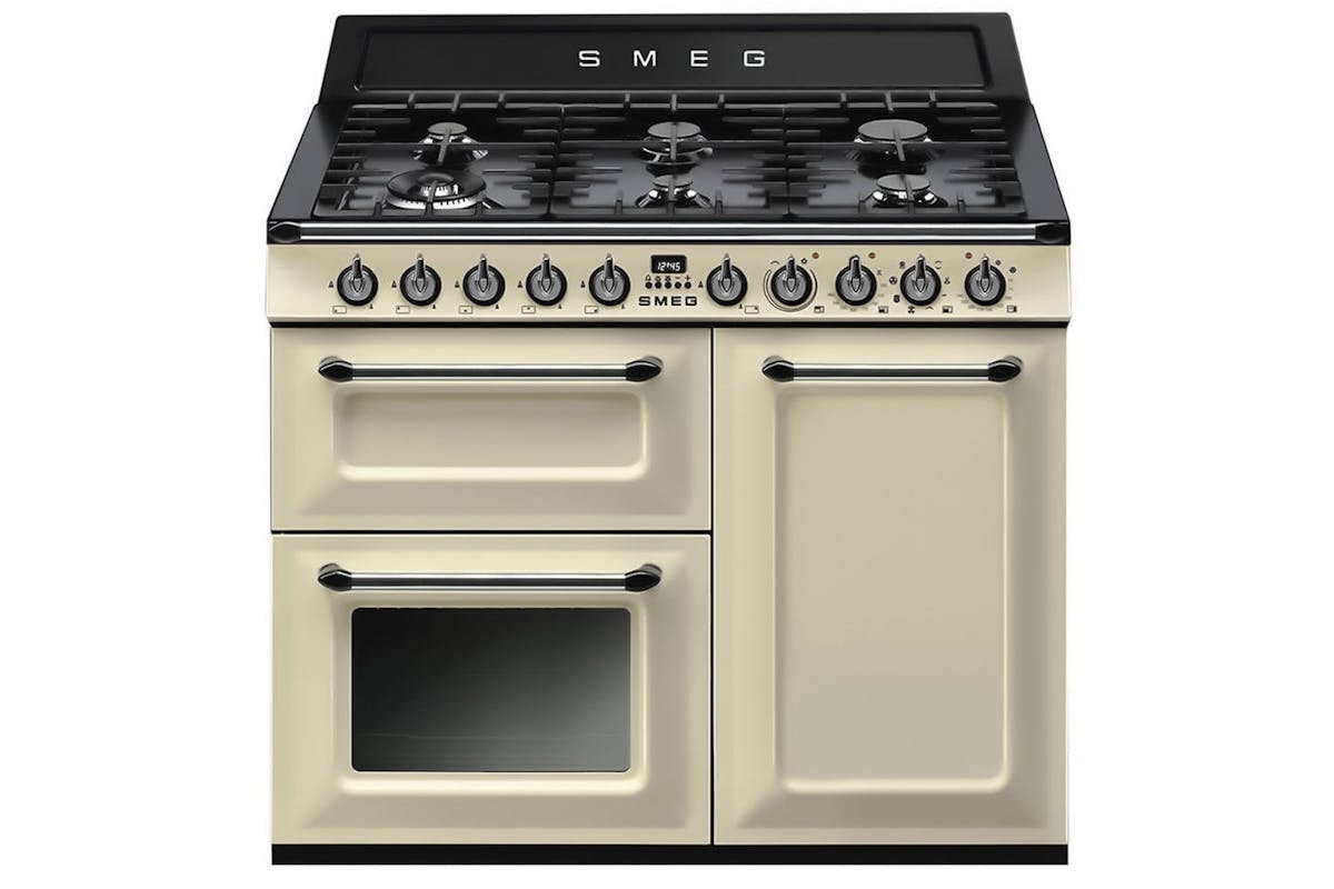 Smeg 100cm Dual Fuel Range Cooker | TR103P | Cream