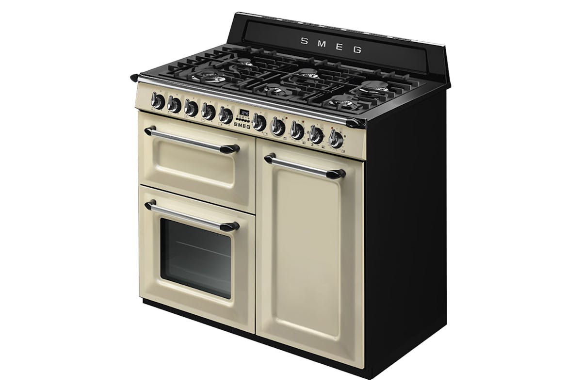 Smeg 100cm Dual Fuel Range Cooker | TR103P | Cream-3