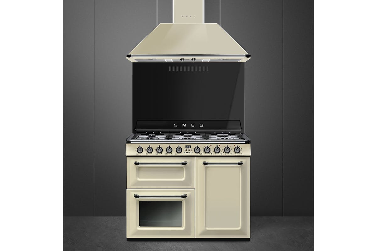 Smeg 100cm Dual Fuel Range Cooker | TR103P | Cream-5