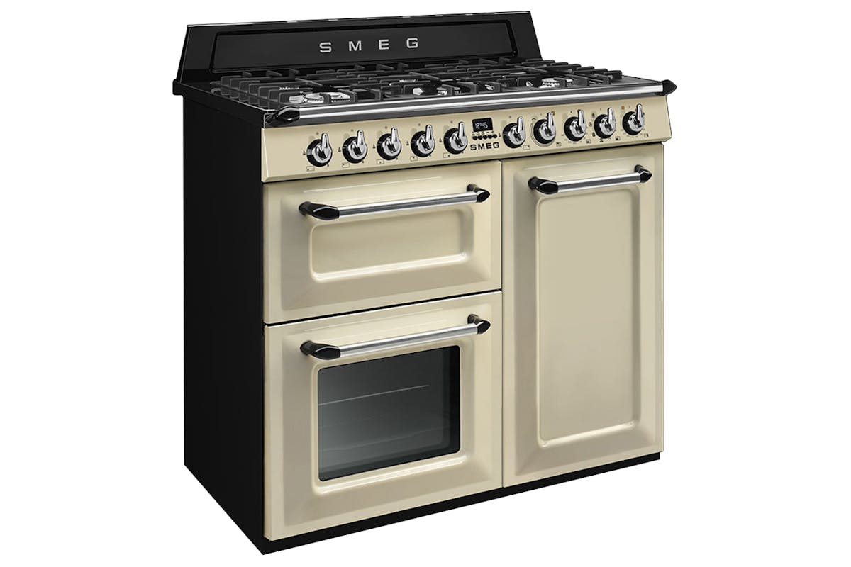Smeg 100cm Dual Fuel Range Cooker | TR103P | Cream-4