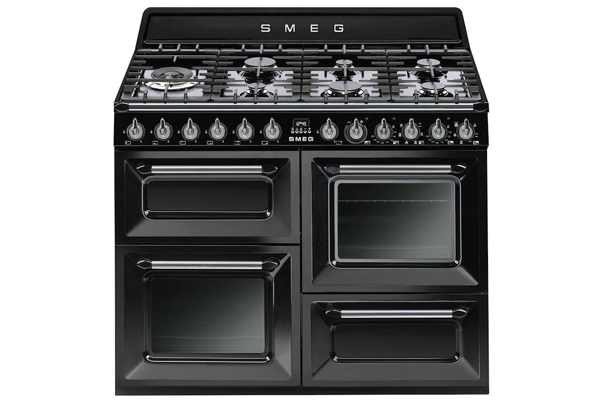 Smeg 110cm Dual Fuel Range Cooker | TR4110BL1 | Gloss Black