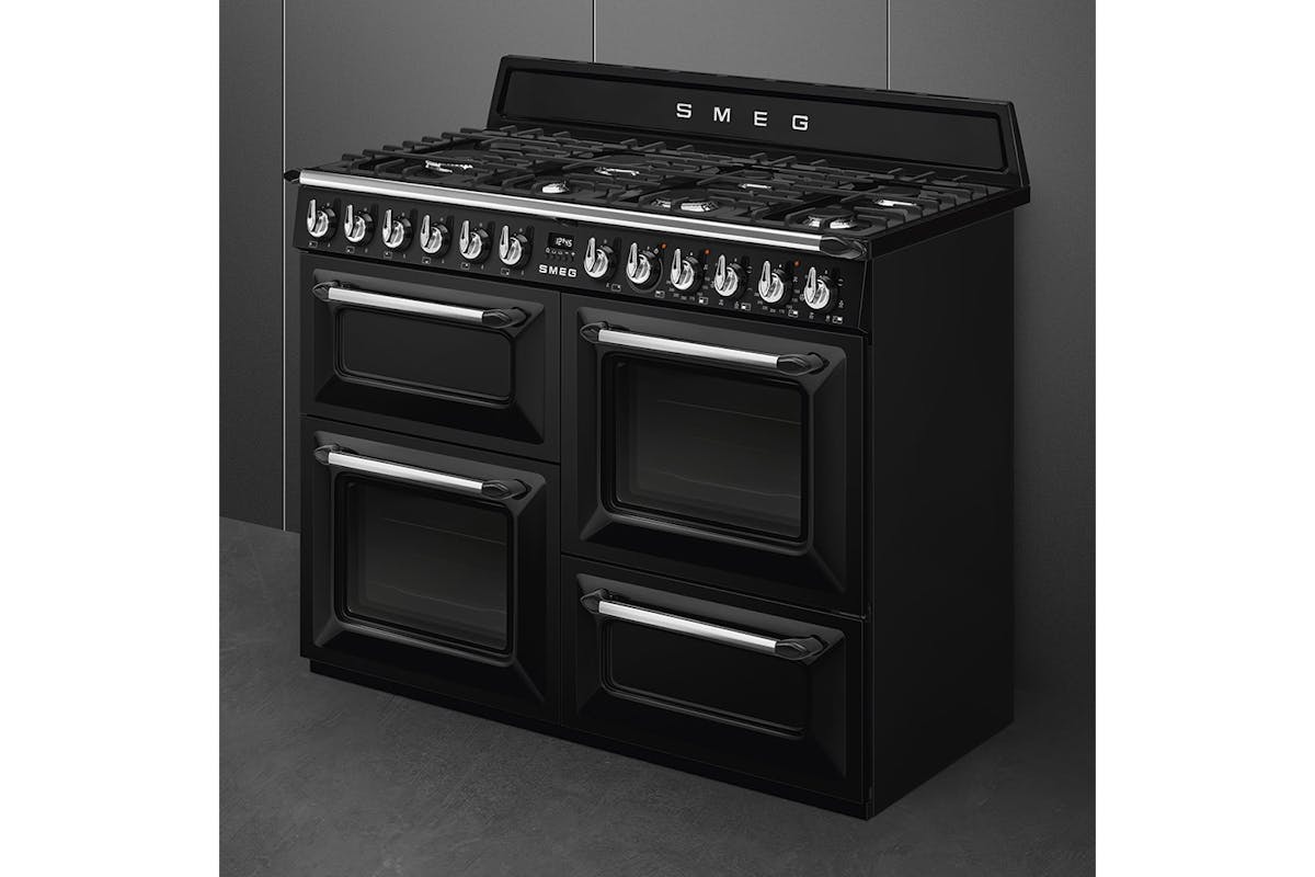 Smeg 110cm Dual Fuel Range Cooker | TR4110BL1 | Gloss Black-2