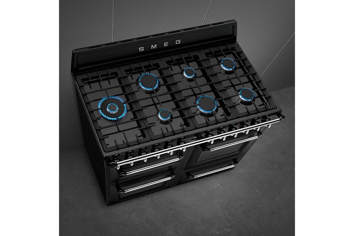 Smeg 110cm Dual Fuel Range Cooker | TR4110BL1 | Gloss Black-7