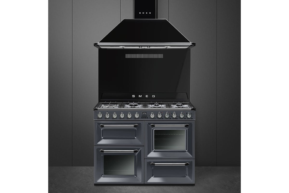 Smeg 110cm Dual Fuel Range Cooker | TR4110GR | Grey-3
