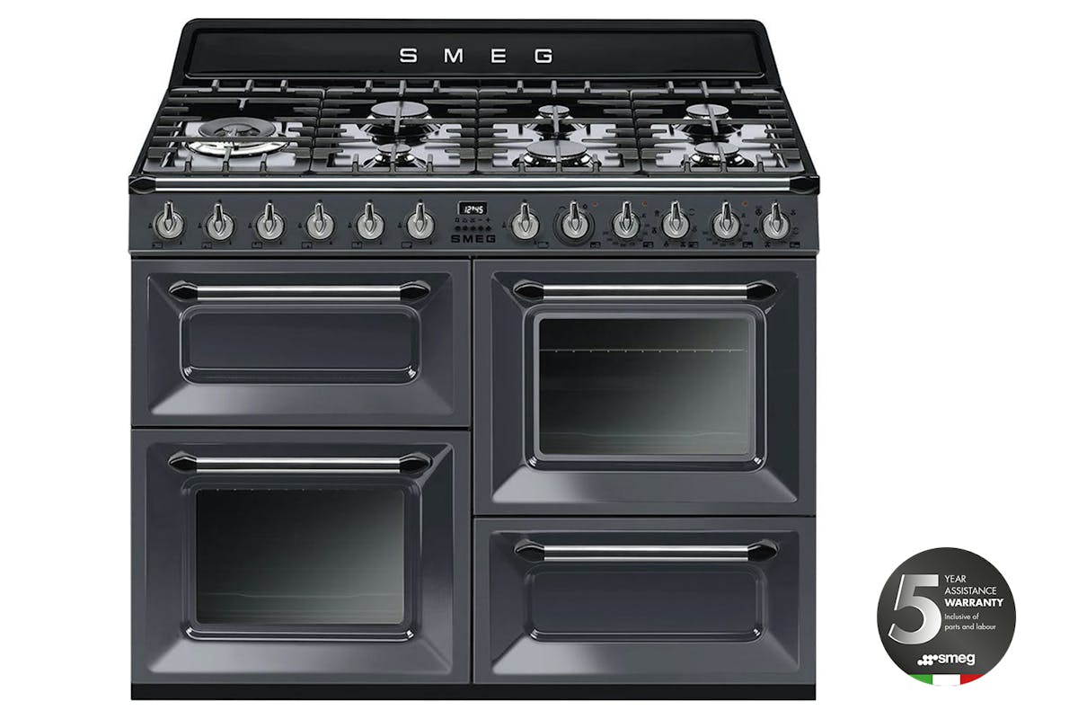 Smeg 110cm Dual Fuel Range Cooker | TR4110GR | Grey