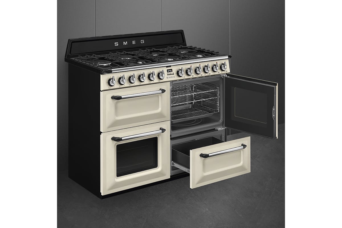 Smeg Victoria 110cm Dual Fuel Range Cooker | TR4110P1 | Cream-5