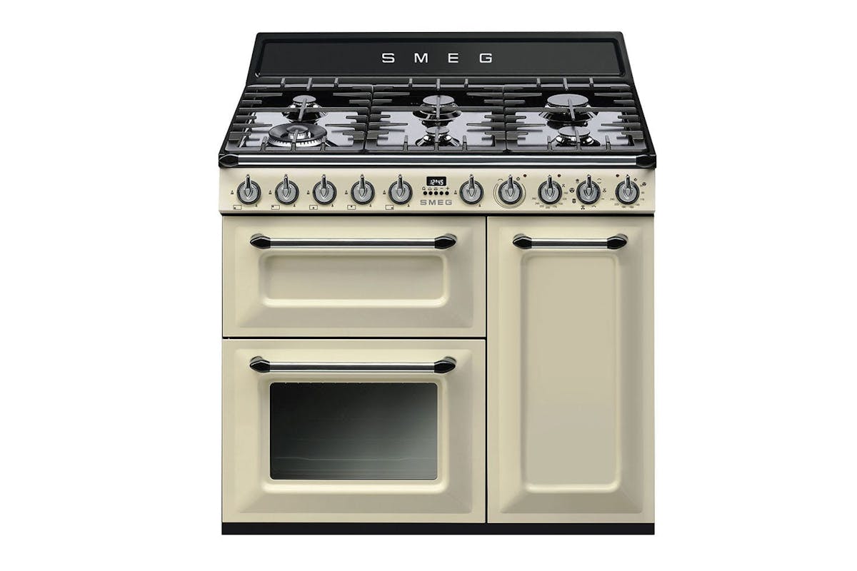 Smeg 90cm Dual Fuel Range Cooker | TR93P | Cream-2