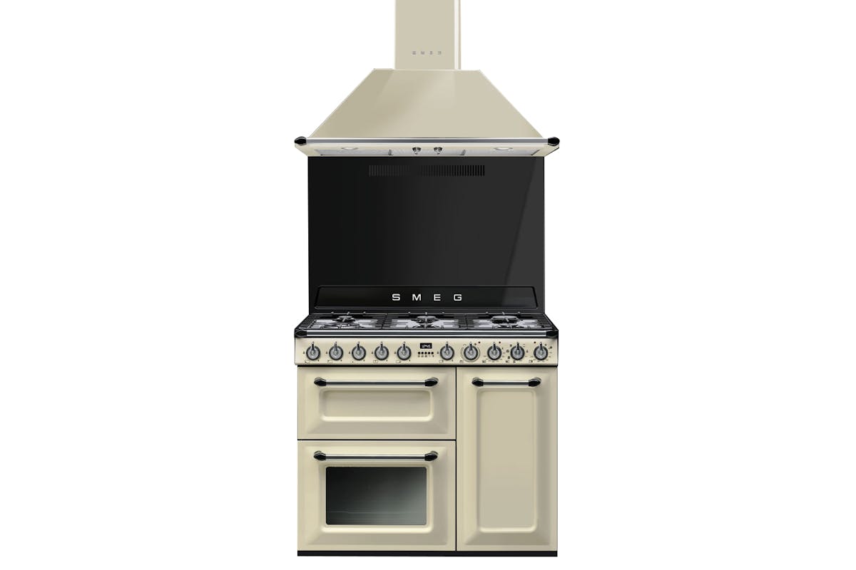 Smeg 90cm Dual Fuel Range Cooker | TR93P | Cream-6