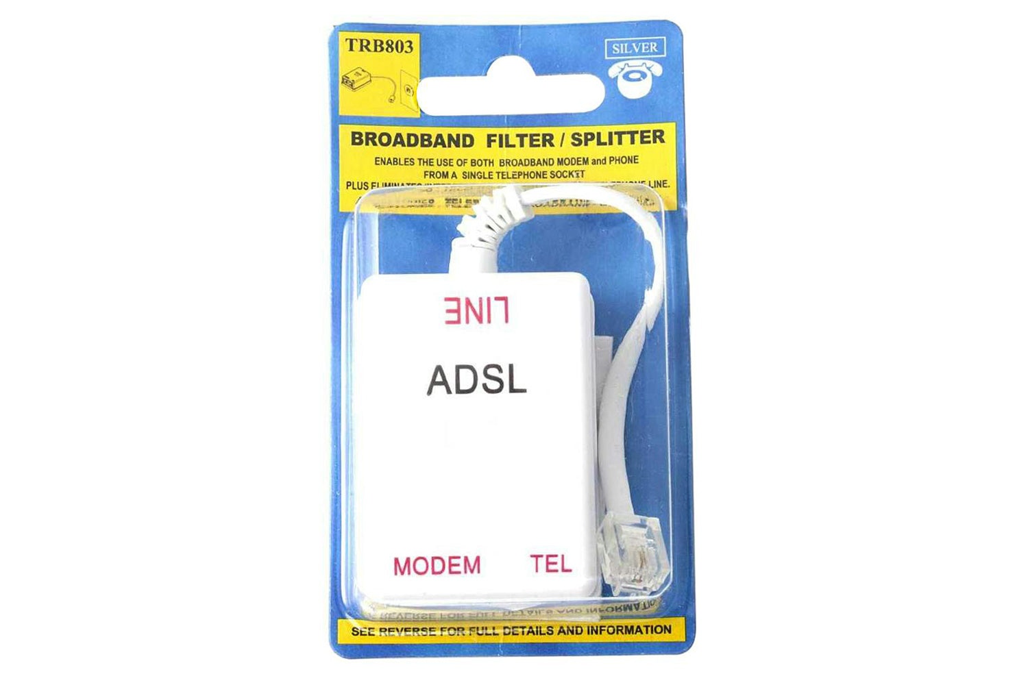 Silver Broadband Splitter | TRB803