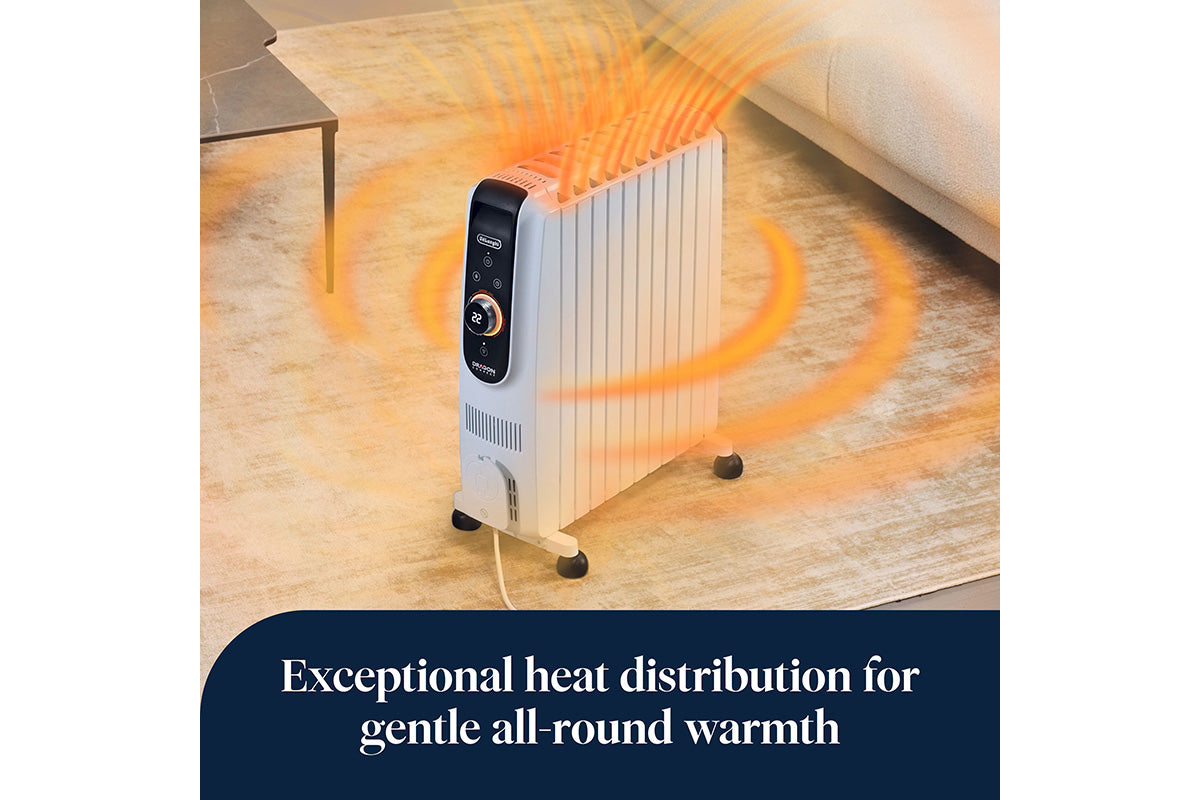 De'Longhi Dragon 5 Connect Oil Filled Radiator Heater | TRD51025WIFI | White-6