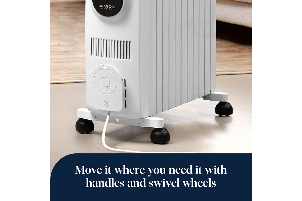 De'Longhi Dragon 5 Connect Oil Filled Radiator Heater | TRD51025WIFI | White-8