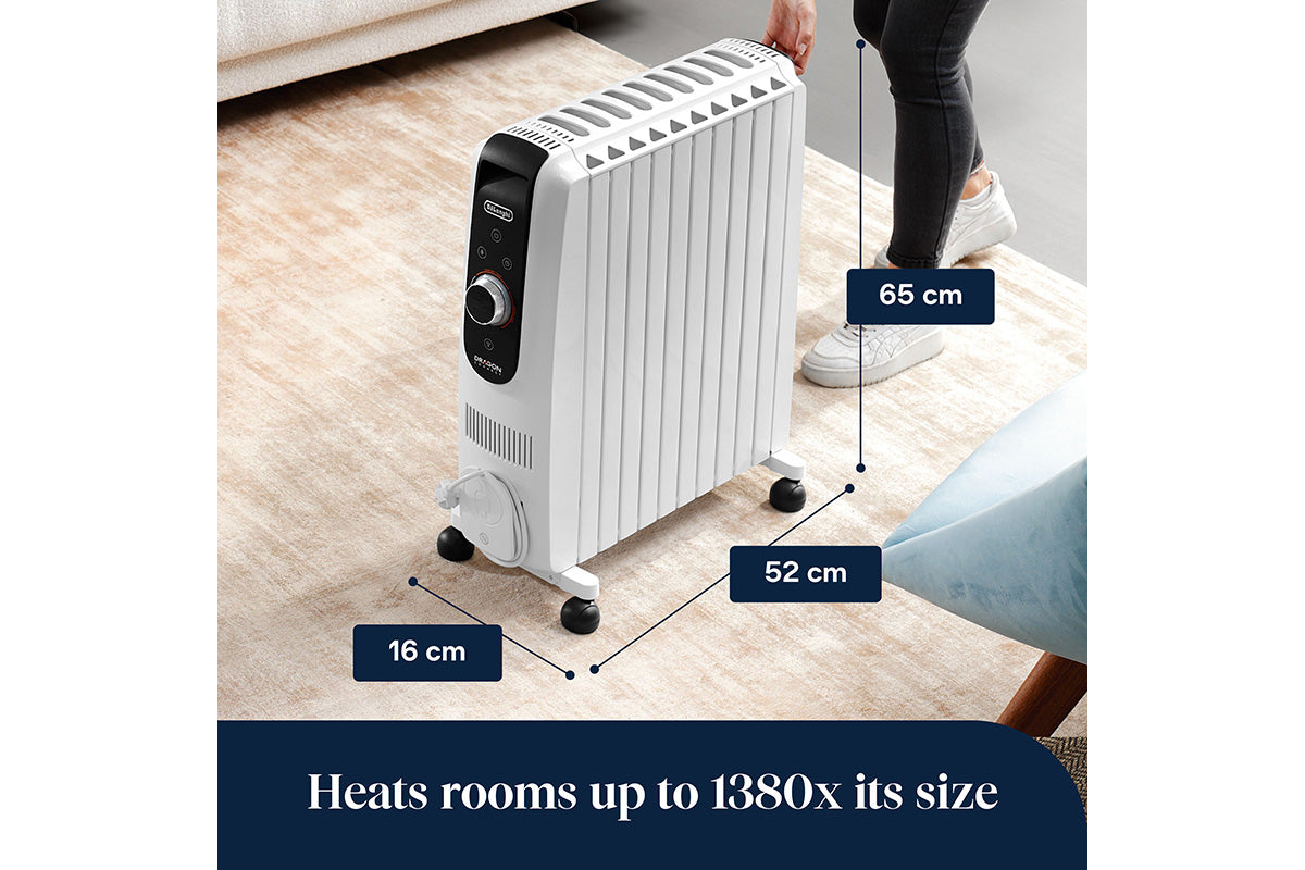 De'Longhi Dragon 5 Connect Oil Filled Radiator Heater | TRD51025WIFI | White-9