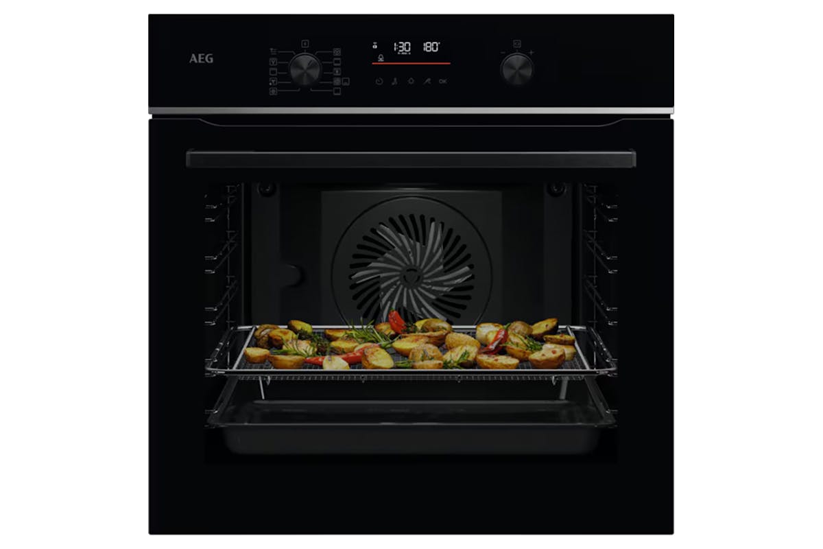 AEG 6000 SenseCook Built-in Pyrolytic Single Oven | TS6PB521AB | Black