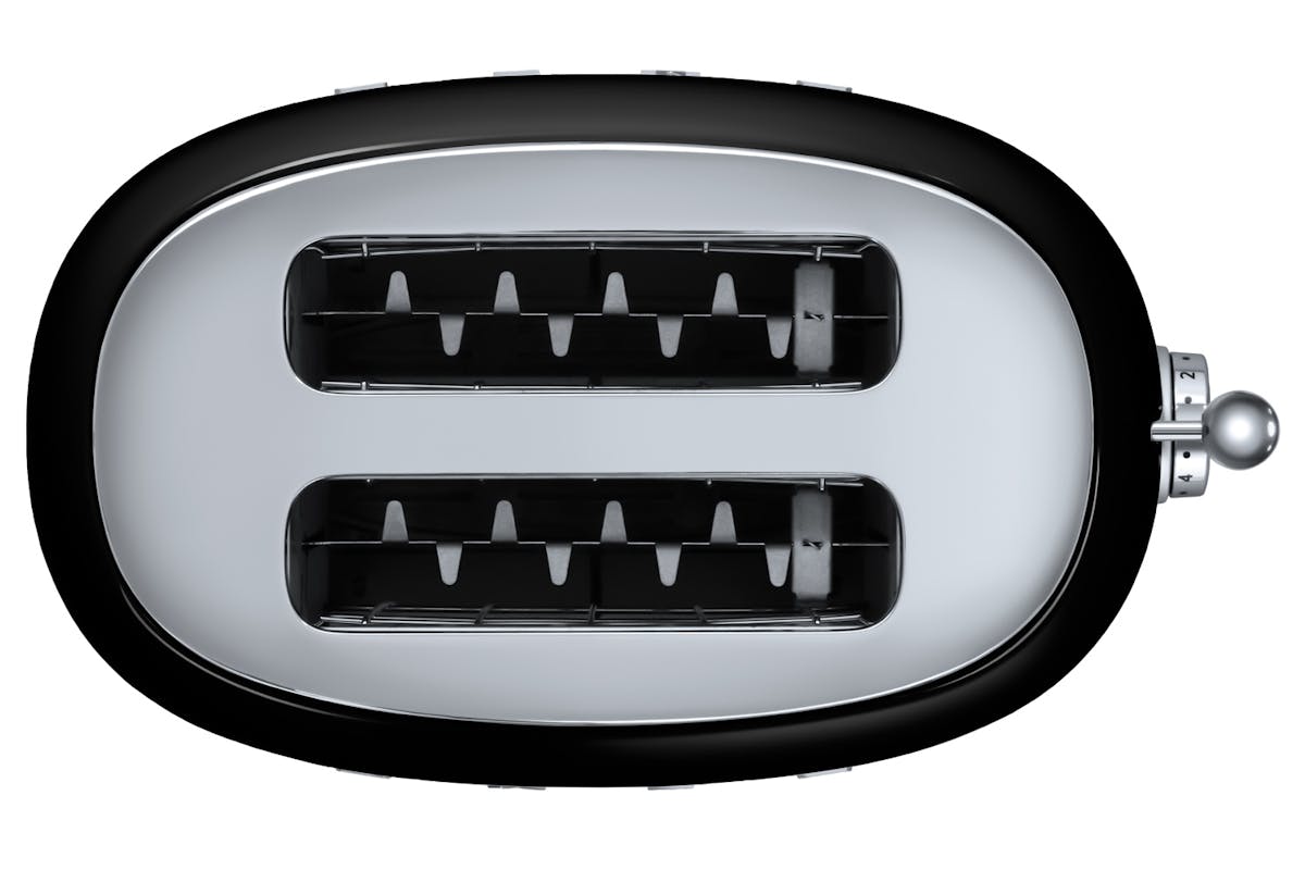 Smeg 50's Retro Style Aesthetic 2 Slice Toaster | TSF01BLUK | Black-3