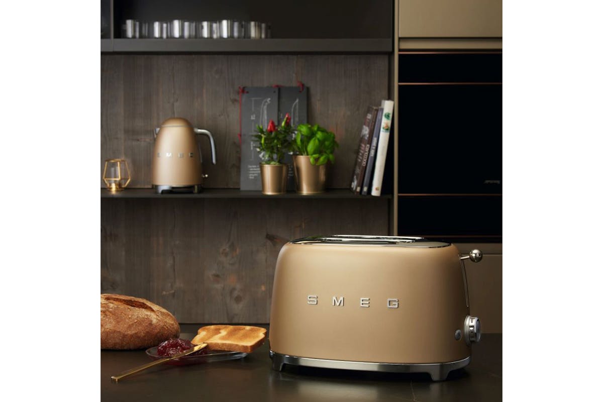 Smeg 50's Style 2 Slice Toaster | TSF01CHMUK | Champagne Gold-2