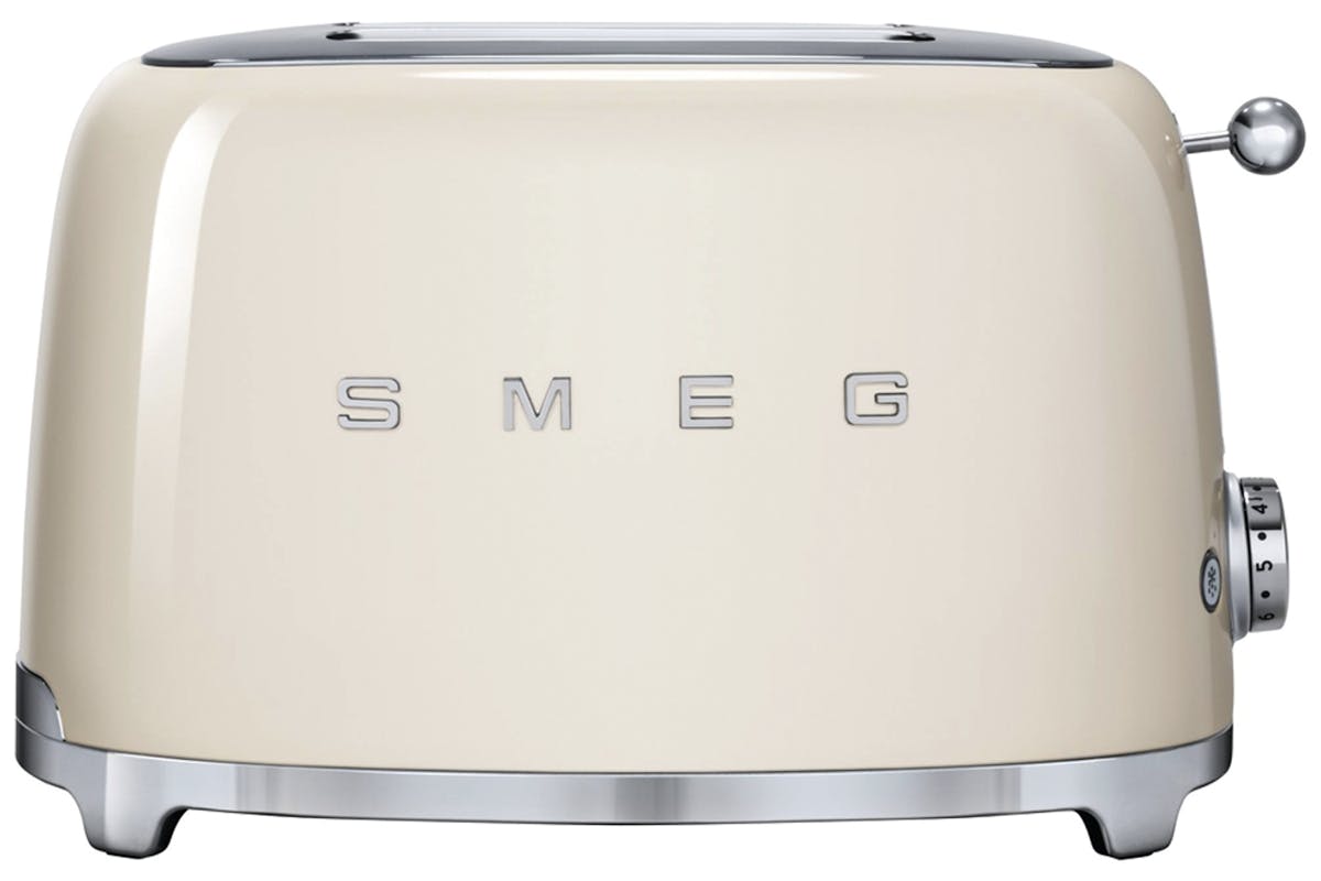 Smeg 50's Retro Style Aesthetic 2 Slice Toaster | TSF01CRUK | Cream