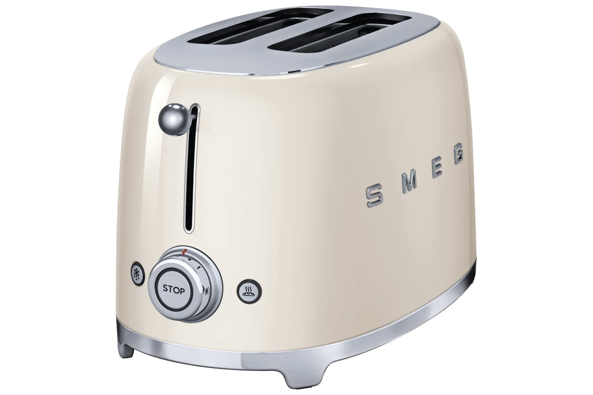 Smeg 50's Retro Style Aesthetic 2 Slice Toaster | TSF01CRUK | Cream-2