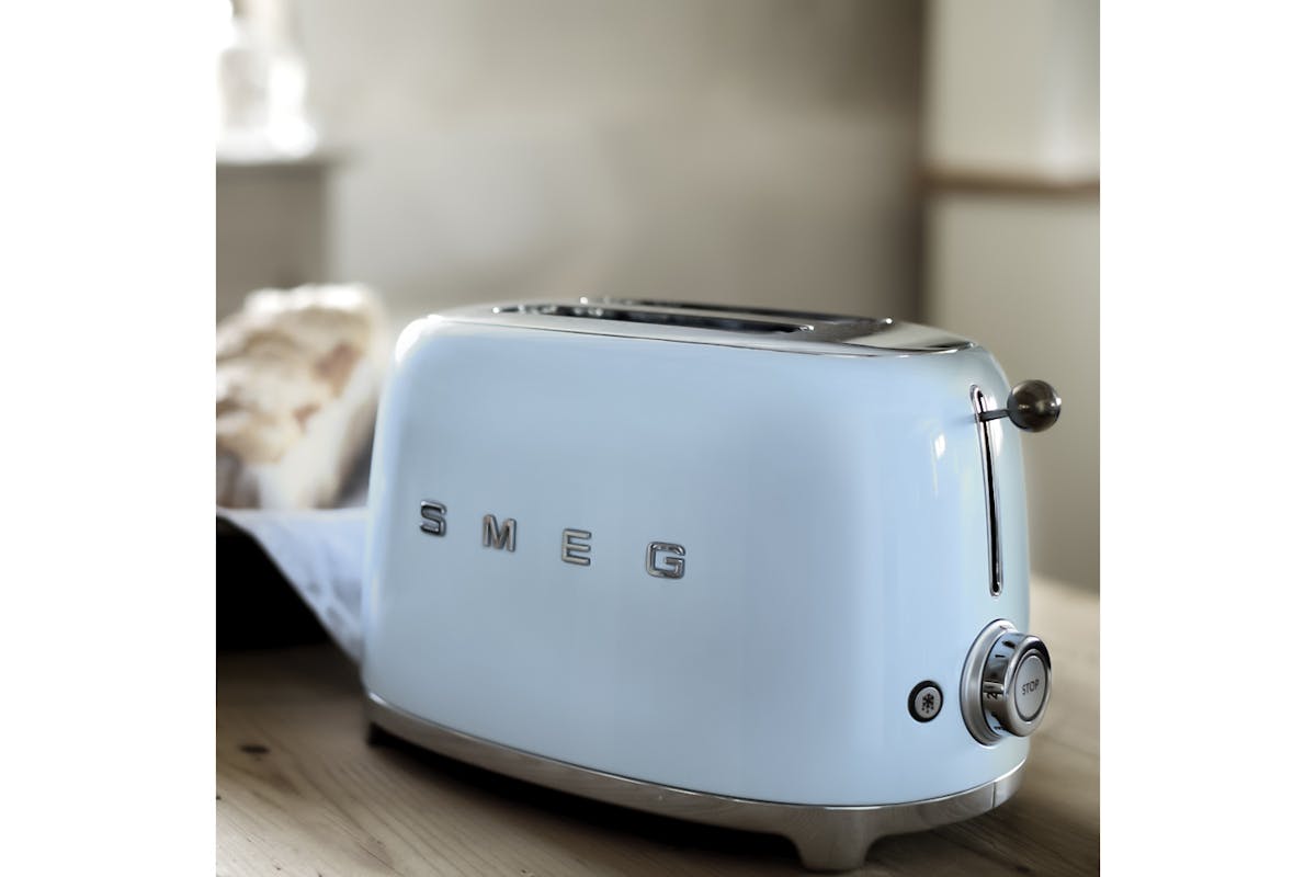 Smeg 50's Retro Style Aesthetic 2 Slice Toaster | TSF01PBUK | Pastel Blue-5