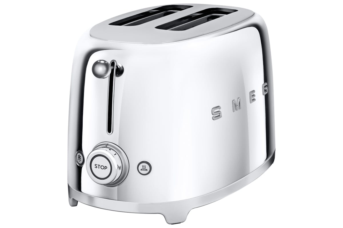 Smeg 50's Retro Style Aesthetic 2 Slice Toaster | TSF01SSUK | Stainless Steel-2
