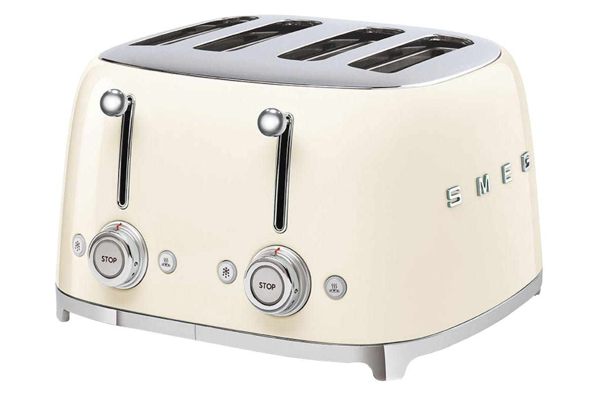 Smeg 50's Retro Style Aesthetic 4 Slice Toaster | TSF03CRUK | Cream-3