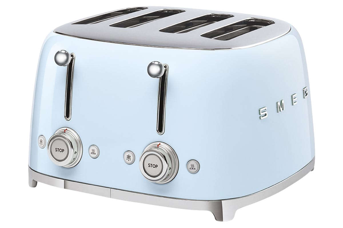 Smeg 50's Retro Style 4 Slice Toaster | TSF03PBUK | Pastel Blue-2